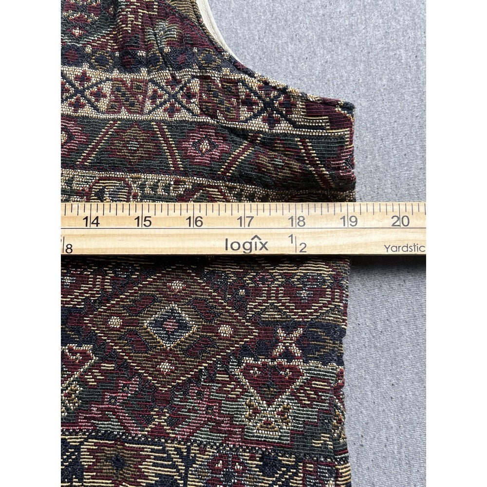 Willowbend Vest Womens L Southwest Woven Geometric Pattern Vintage USA - Picture 5 of 7